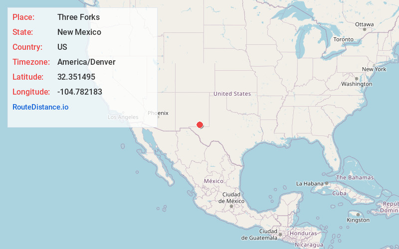 Map of Three Forks