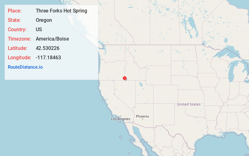 Map of Three Forks Hot Spring