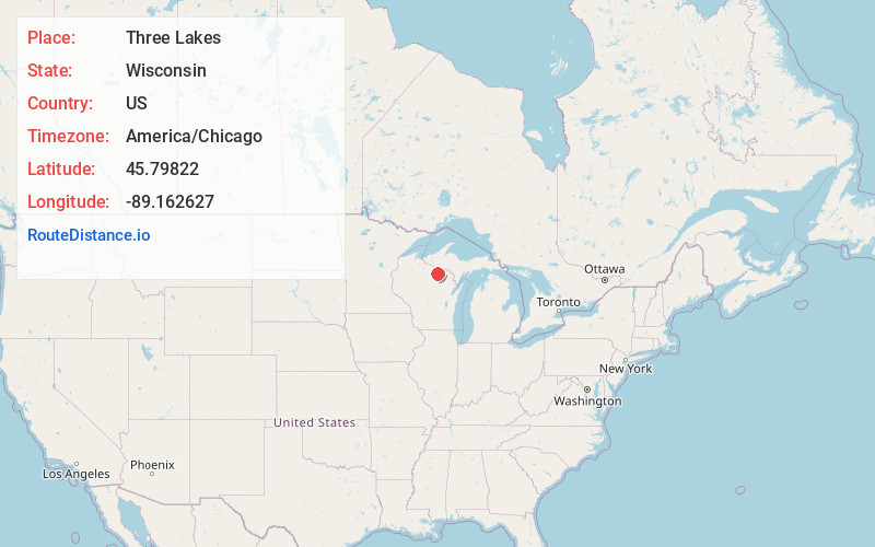 Map of Three Lakes
