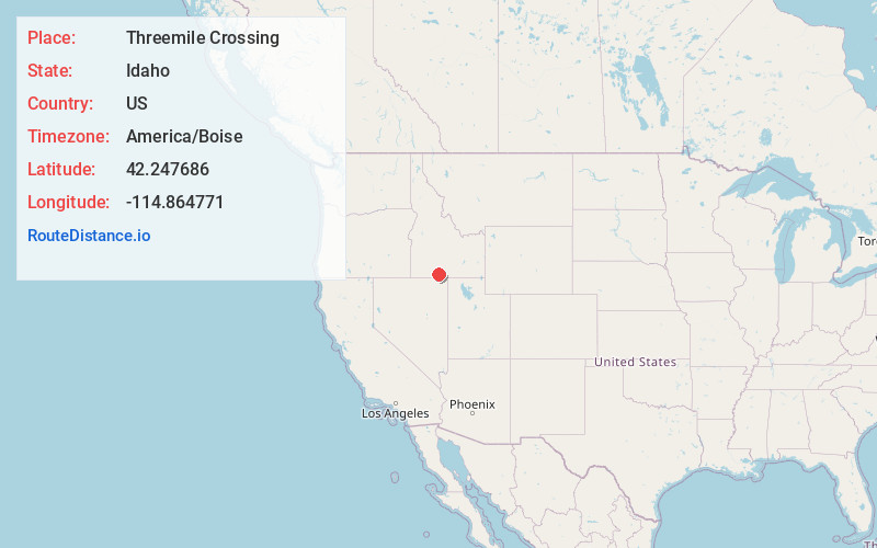 Map of Threemile Crossing