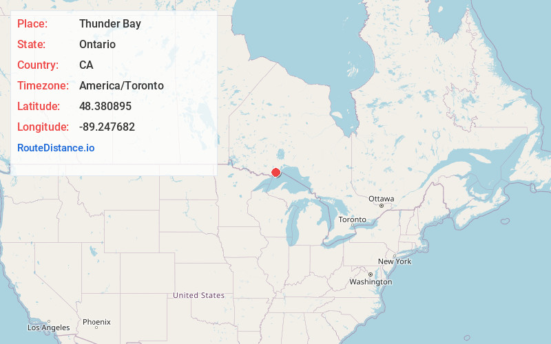 Map of Thunder Bay