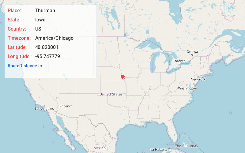 Map of Thurman
