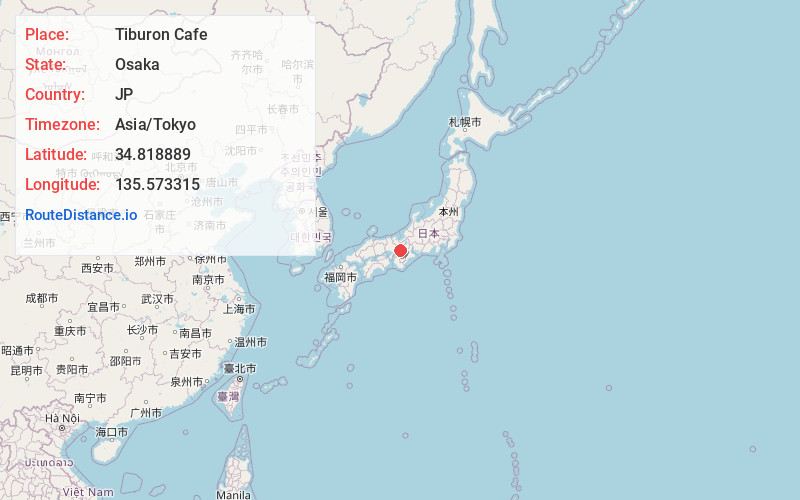 Map of Tiburon Cafe
