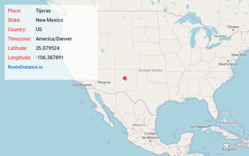 Map of Tijeras