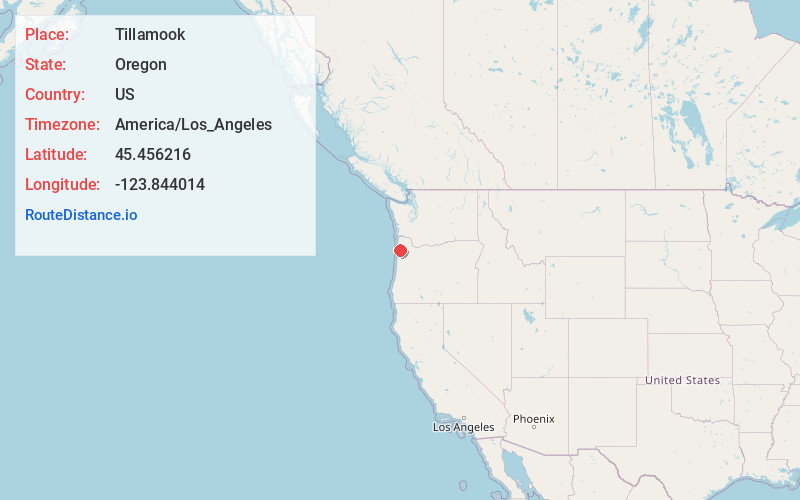 Map of Tillamook