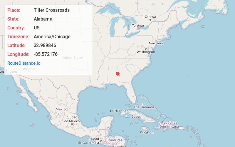 Map of Tiller Crossroads