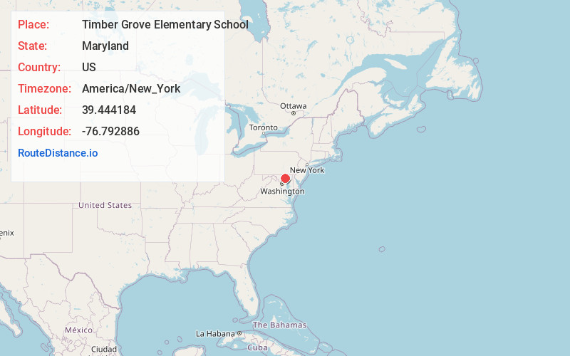 Map of Timber Grove Elementary School