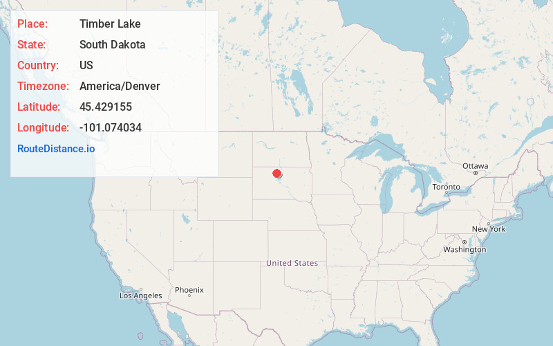 Map of Timber Lake