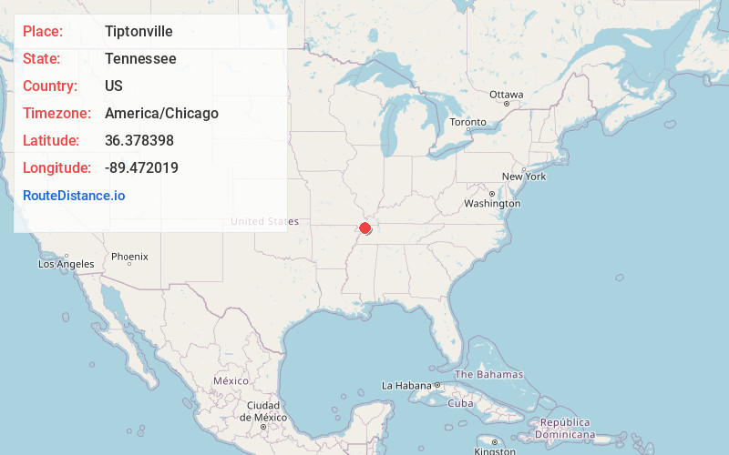 Map of Tiptonville