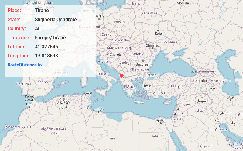 Map of Tiranë