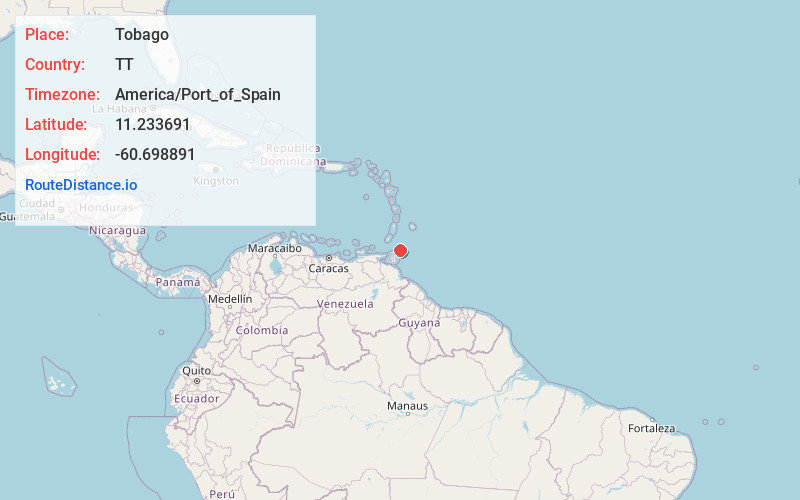 Map of Tobago