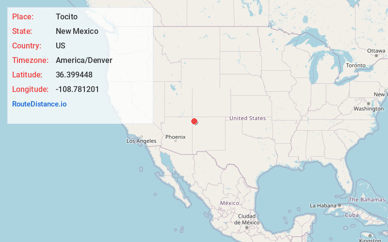 Map of Tocito