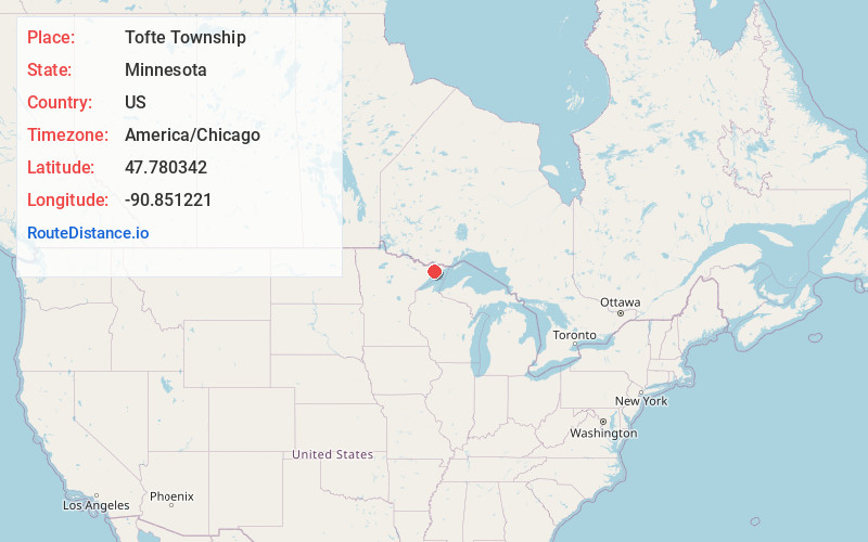 Map of Tofte Township