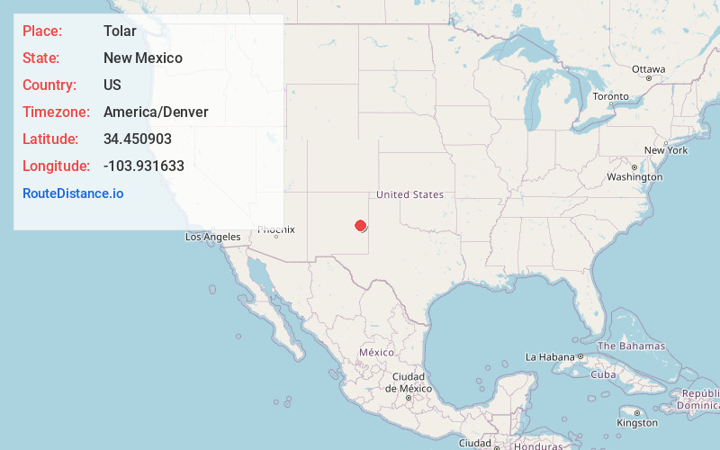 Map of Tolar
