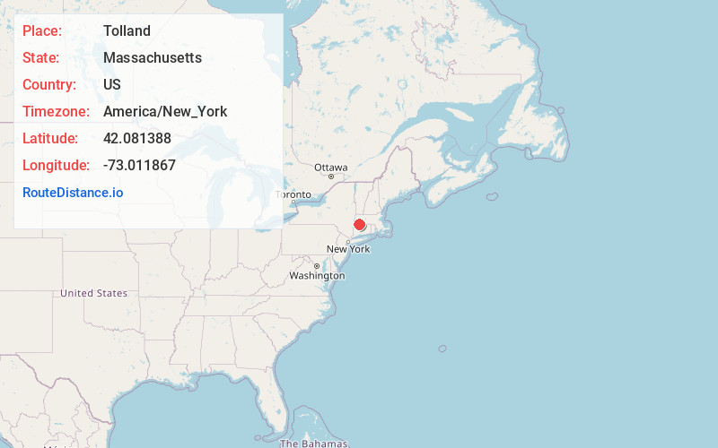 Map of Tolland