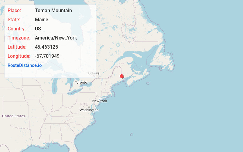 Map of Tomah Mountain