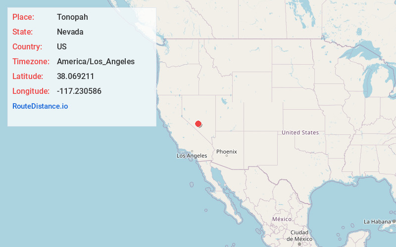 Map of Tonopah