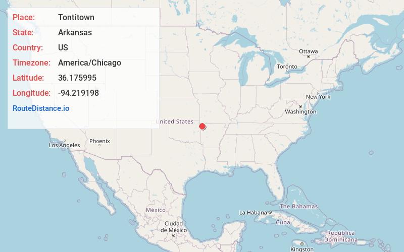 Map of Tontitown