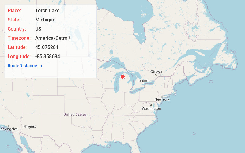 Map of Torch Lake