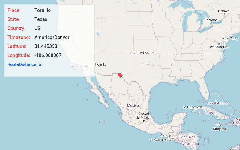 Map of Tornillo