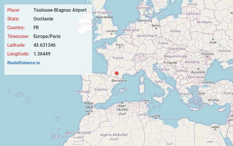 Map of Toulouse-Blagnac Airport