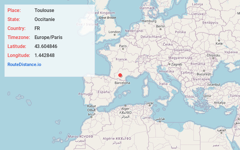 Map of Toulouse
