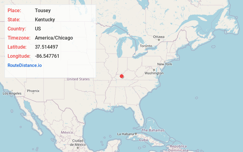 Map of Tousey