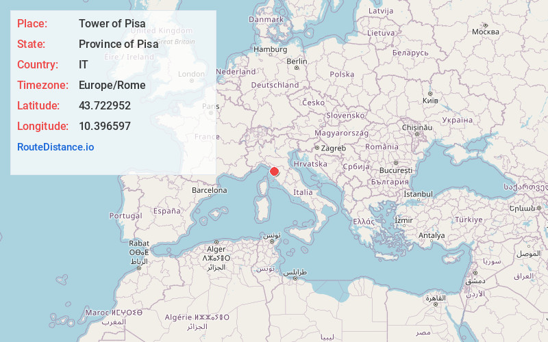 Map of Tower of Pisa
