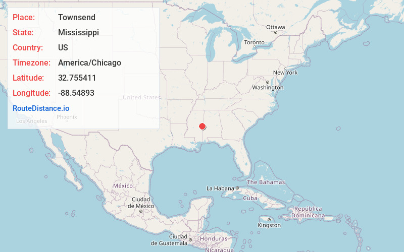 Map of Townsend