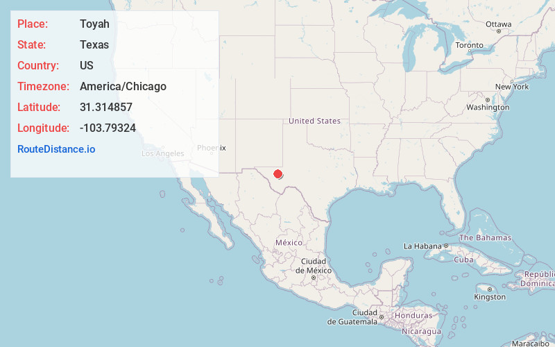 Map of Toyah