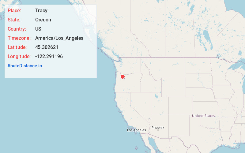 Map of Tracy