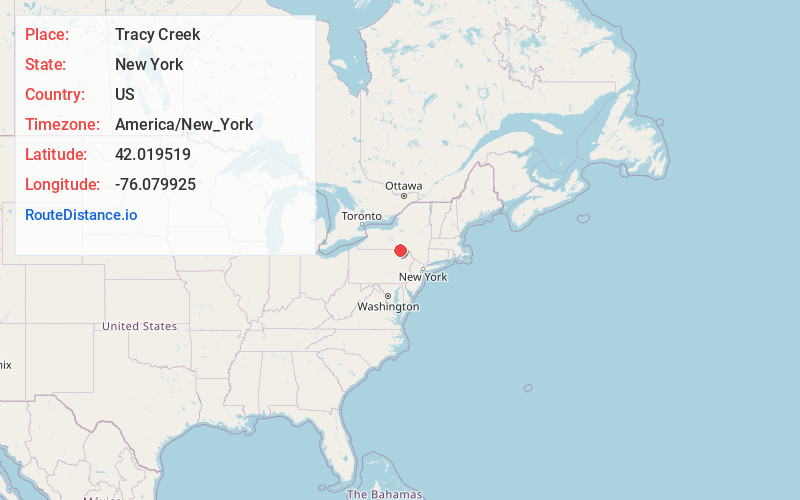 Map of Tracy Creek