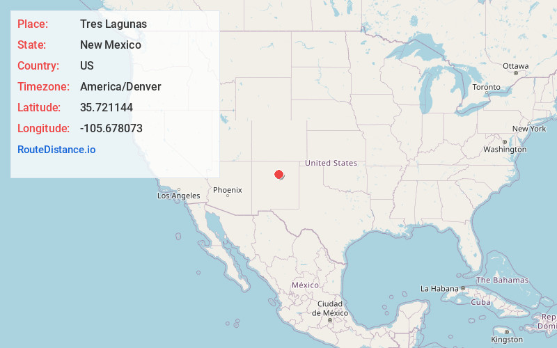 Map of Tres Lagunas