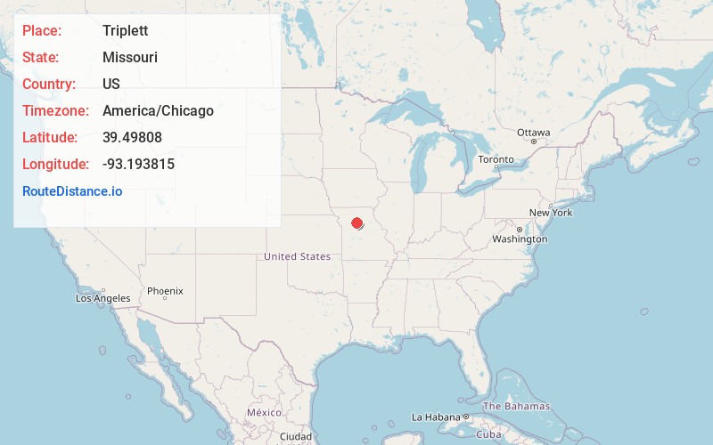 Map of Triplett