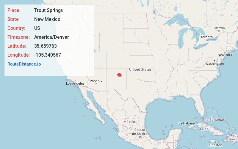 Map of Trout Springs