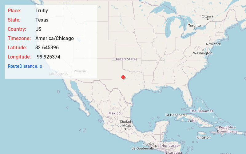 Map of Truby