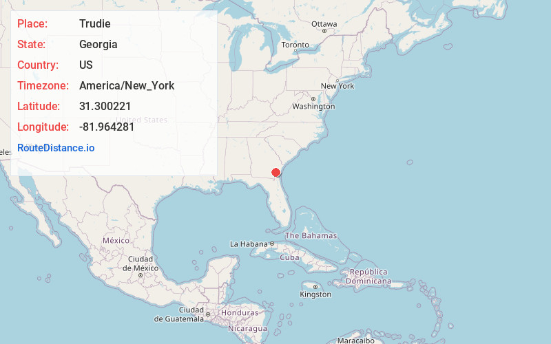 Map of Trudie