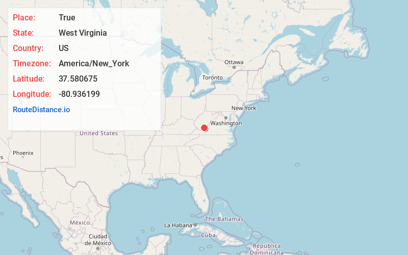 Map of True