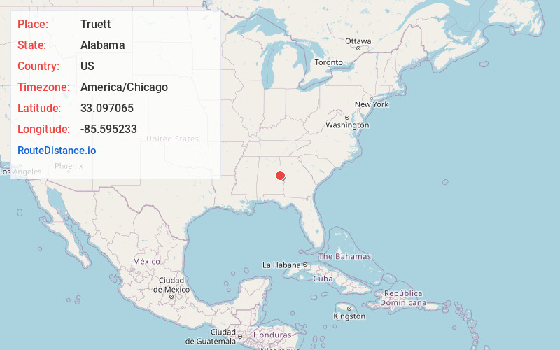 Map of Truett