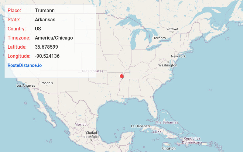 Map of Trumann