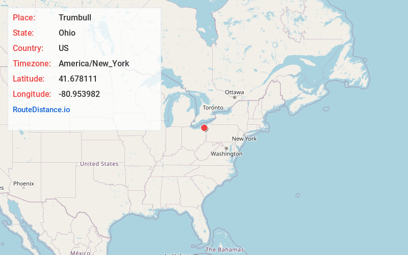 Map of Trumbull