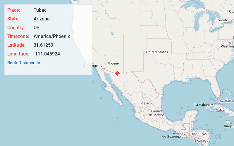 Map of Tubac
