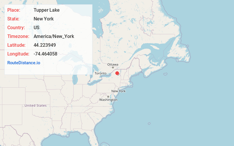 Map of Tupper Lake