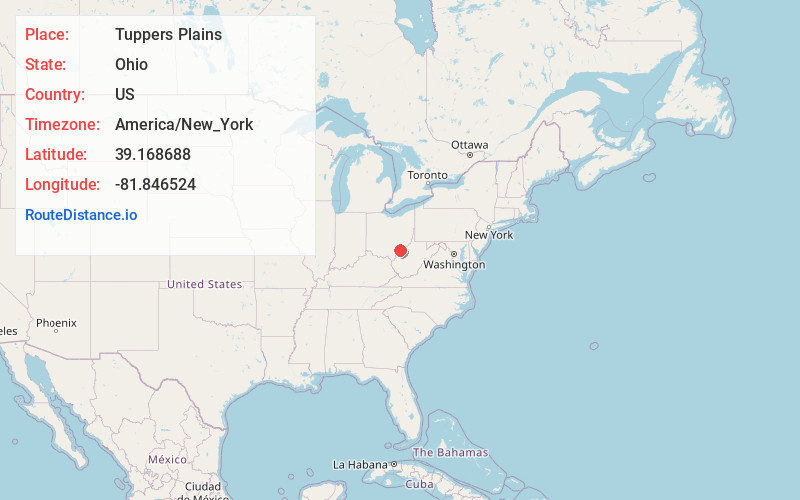 Map of Tuppers Plains