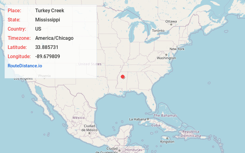 Map of Turkey Creek