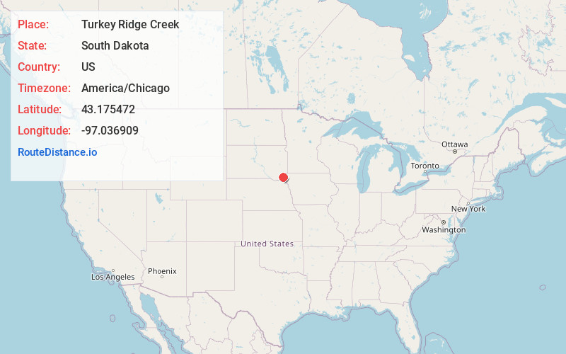 Map of Turkey Ridge Creek