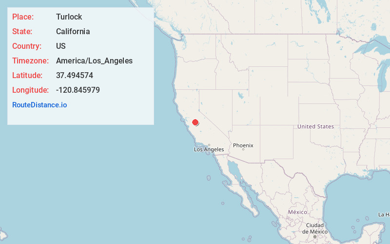 Map of Turlock
