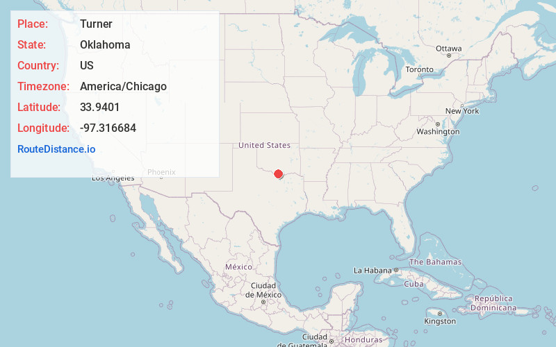 Map of Turner