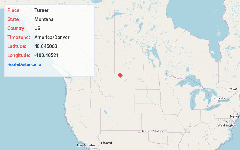 Map of Turner
