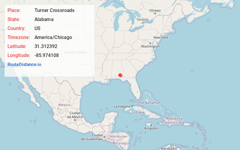 Map of Turner Crossroads